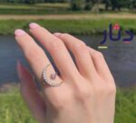 خاتم فضة هلال ونجمة