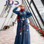 عبايات ملونه بناتي مطرز بتصميم مميز