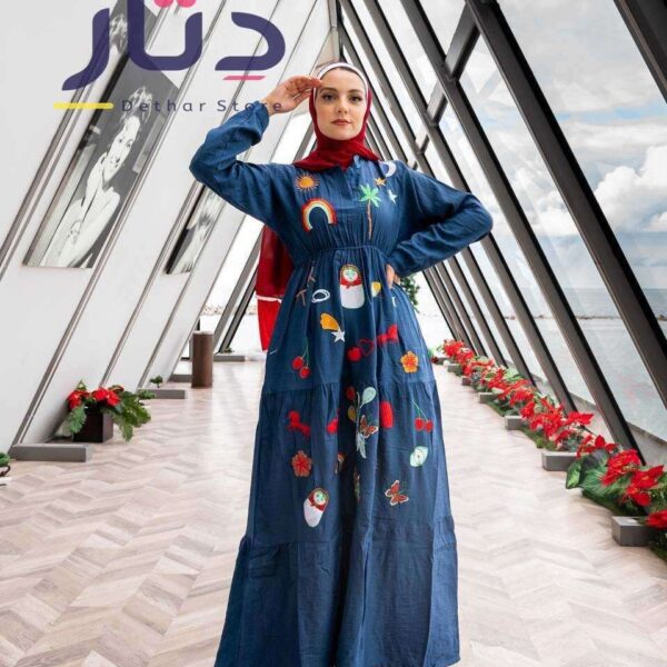 عبايات ملونه بناتي مطرز بتصميم مميز