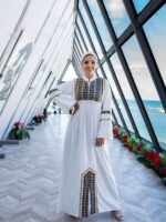 عبايه استقبال قطن مطرزة حرير