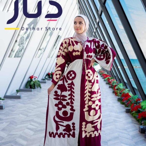 اجمل عبايه استقبال قطن مطرزة بتصميم انيق